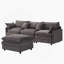 Canapé modulaire modulaire, canapé rembourré, canapé 3 places avec repose-pieds-251277789