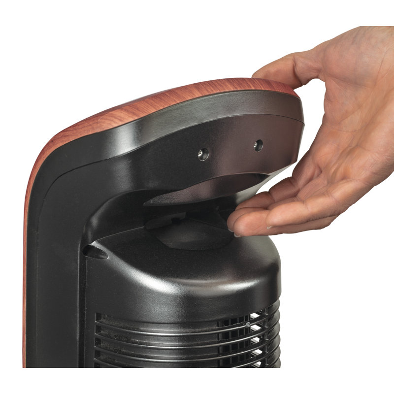 Lasko 42" Black and Woodgrain Bluetooth Oscillating Tower Fan