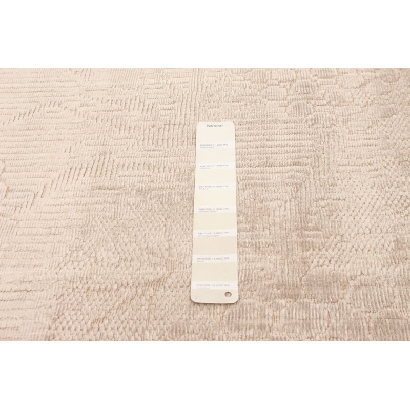 Tapis beige / brun tissé à la main
