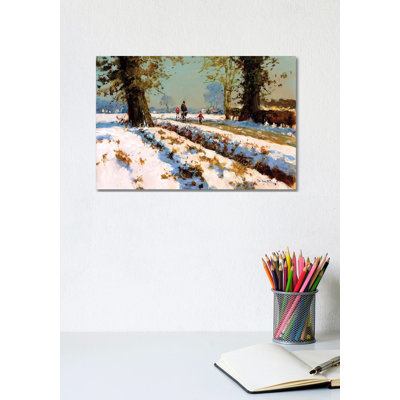 Afternoon Snow by John Haskins - Wrapped Canvas Gallery-Wrapped Canvas Giclée