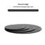 Plateau de table rond en verre trempé 30 po - noir, 1/4 po d'épaisseur avec bord poli pour les tables de salle à manger et les tables basses