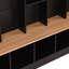 Wide Design Hall Tree with Storage Bench, Minimalist Shoe Cabinet with Cube Storage & Shelves,Black