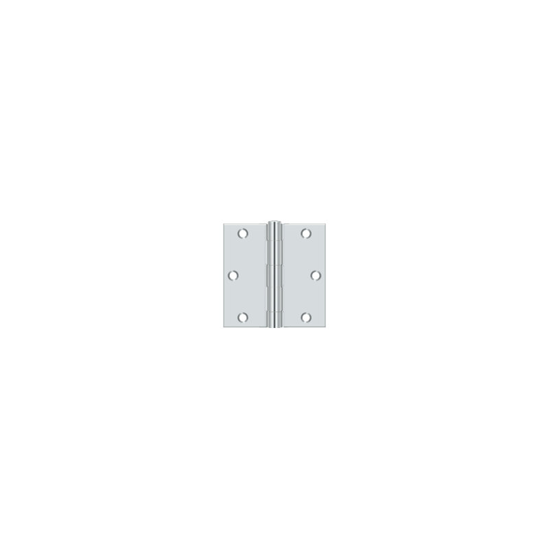 Steel Hinge, Polished Chrome