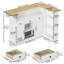 Armoire de bar en L