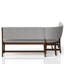 Banc de salle à manger incurvé de style Mid-Century