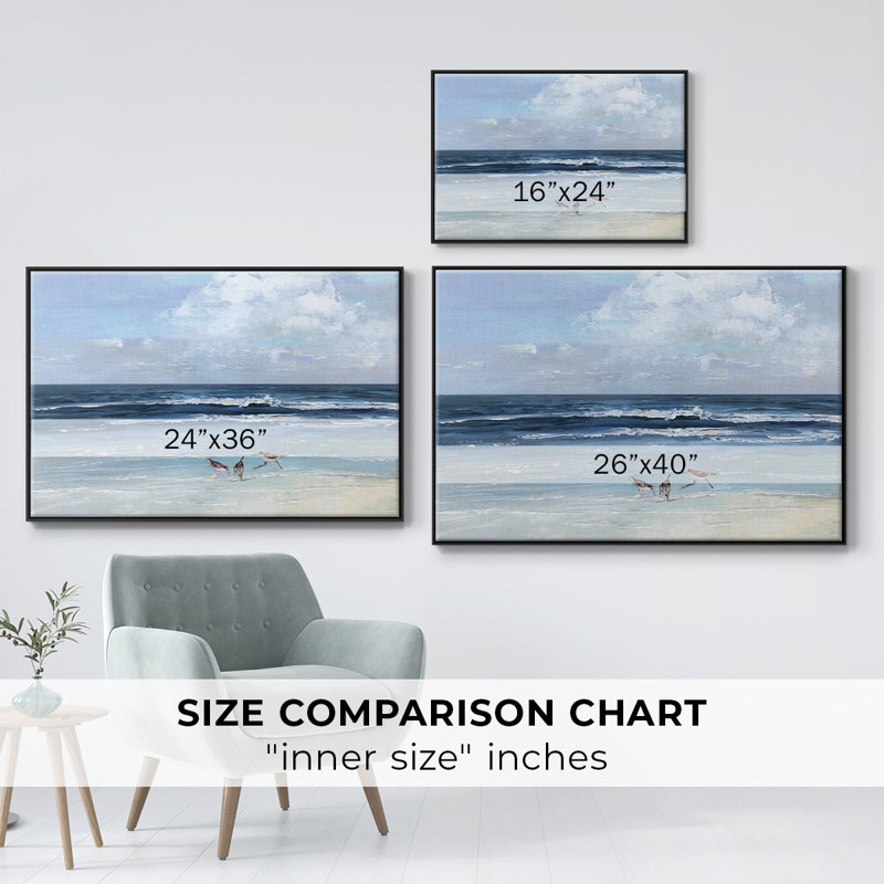 Plage sur toile tendue avec cadre trio de plage, H 17 po x l 25 po x P 2 po, Noir