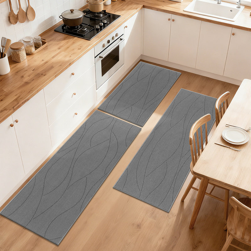 Ensemble de tapis de cuisine, Gris