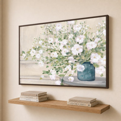 White Bouquet by Julia Purinton - Graphic Art on Canvas