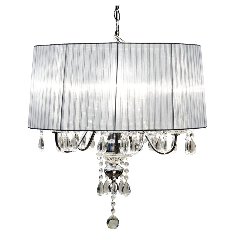 Warwick 5 - Light Drum Chandelier, Silver