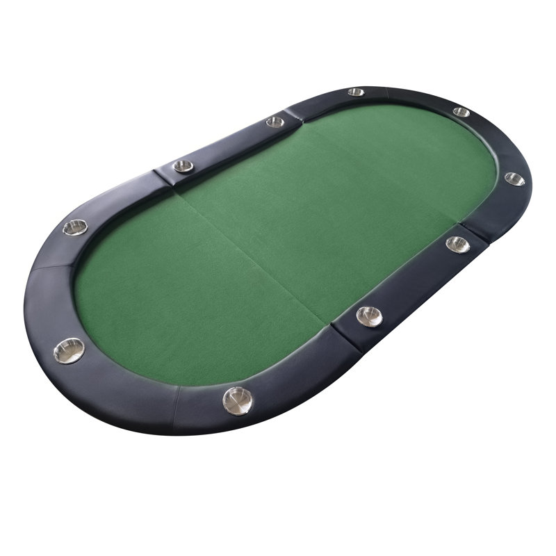 Table de poker pliable pour 10 joueurs de 84 po INO Design, Vert