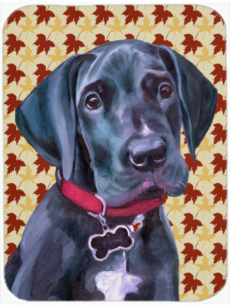 East Urban Home Great Dane Puppy Glass Cutting Board