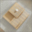 Table basse 3 pièces modulaire empilable - aspect bois naturel, devant en MDF Mordern, table basse carrée de 39,37 pouces pour le salon, sans assemblage, couleur naturelle