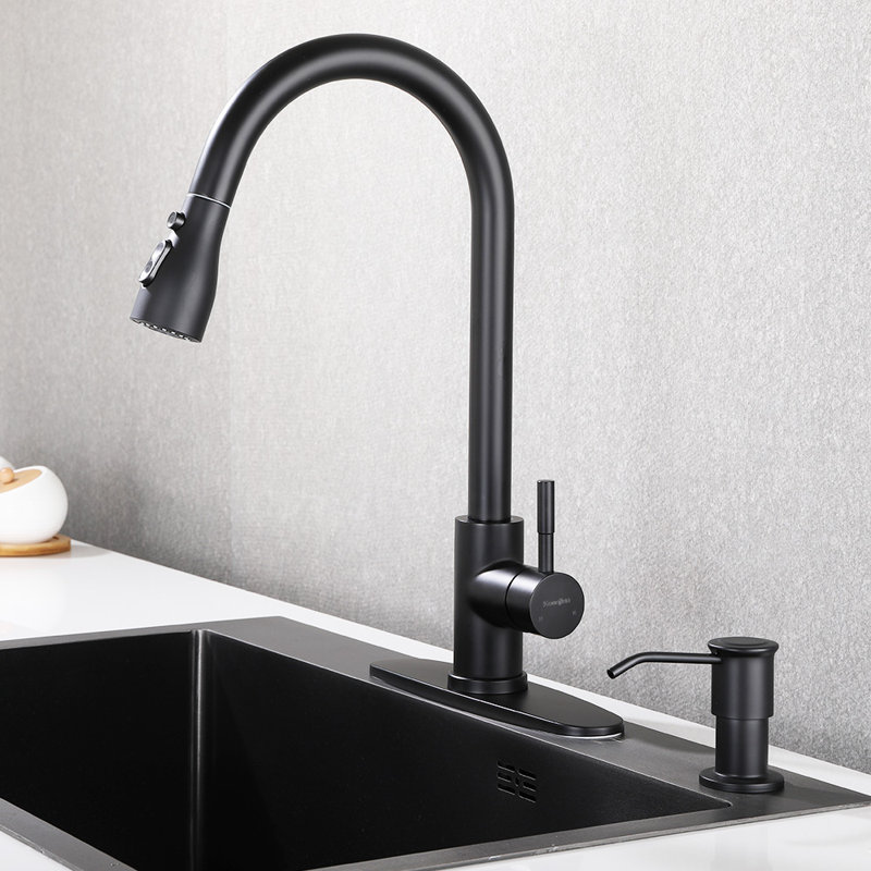Distributeur de savon Byrn, Noir mat