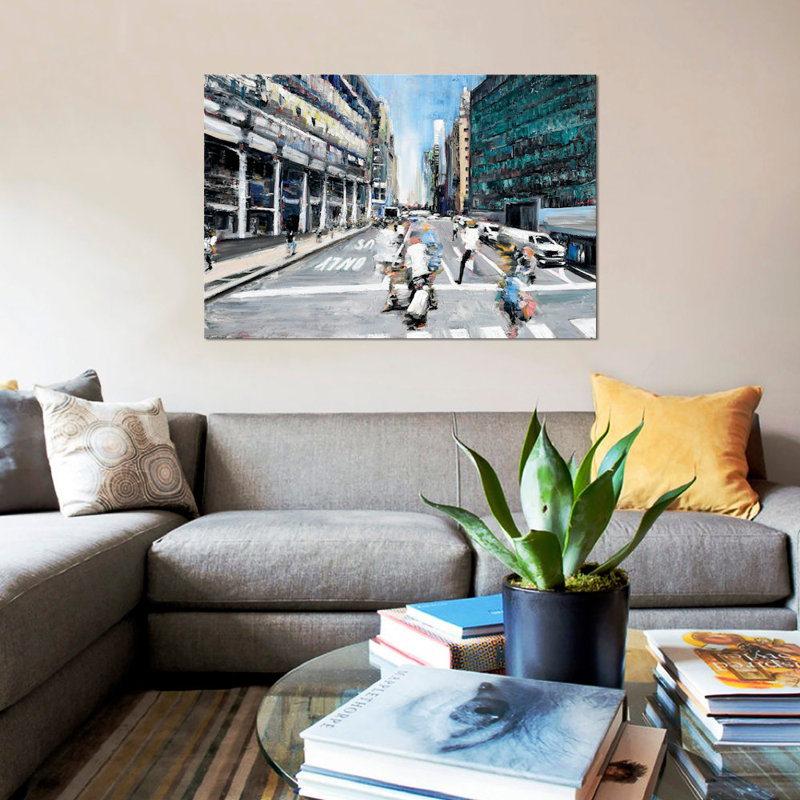 «Street Motion» par Piero Manrique - Impression sur toile, H 8 po x l 12 po x P 0,75 po, Toile tendue, Pas de tapis