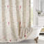 Ensemble de rideau de douche Boho Floral avec pampilles - Ensemble de rideau de douche en lin texturé robuste et moderne de qualité supérieure