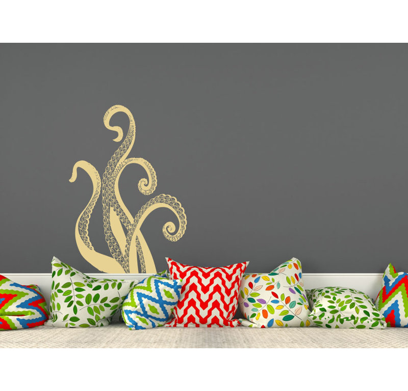Adhésif décoratif pieuvre, Crème