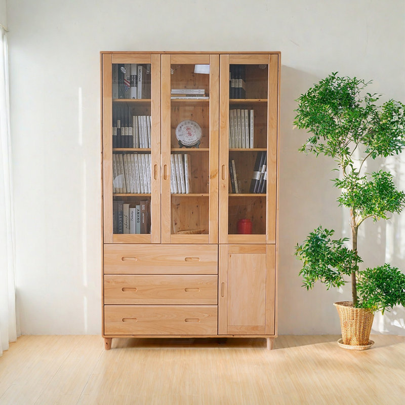 Bibliothèque de meubles en bois massif pur