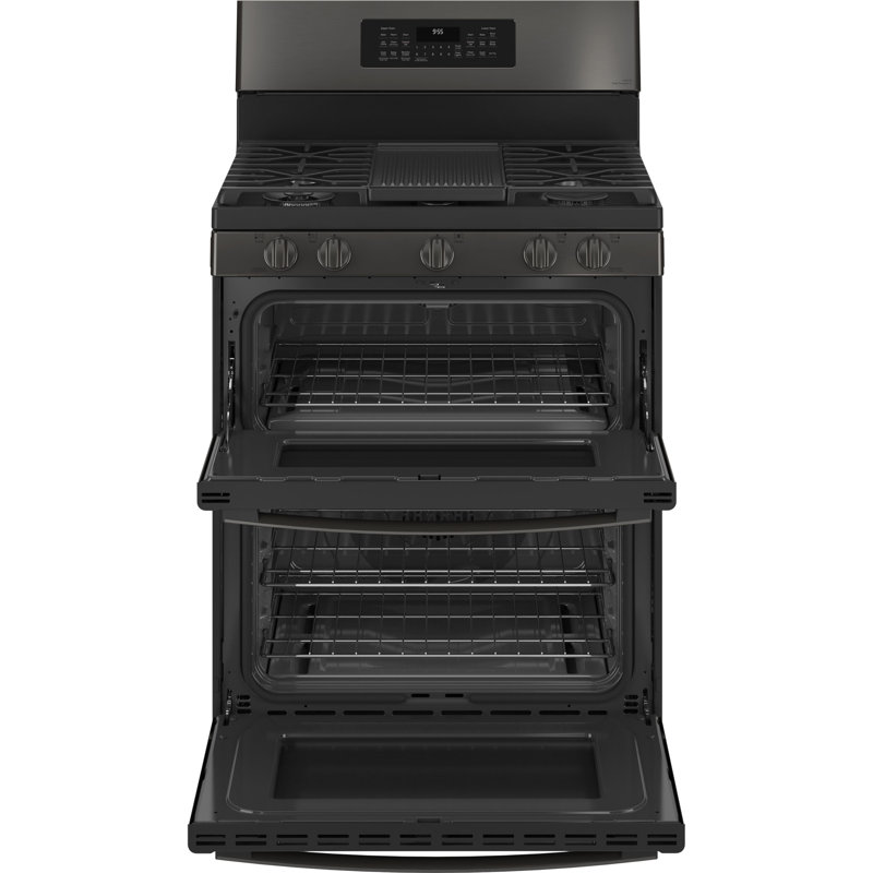 GE Profile™ 30" Sealed Burners Double Oven, Black
