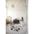 Beige New Year Themed Red Ornament And Tree Patterned Modern Woven Base Round Decorative Carpet-1694454980
