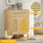 Storage Cabinet with Rattan Doors-119376328