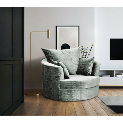 Upholstered Swivel Armchair
