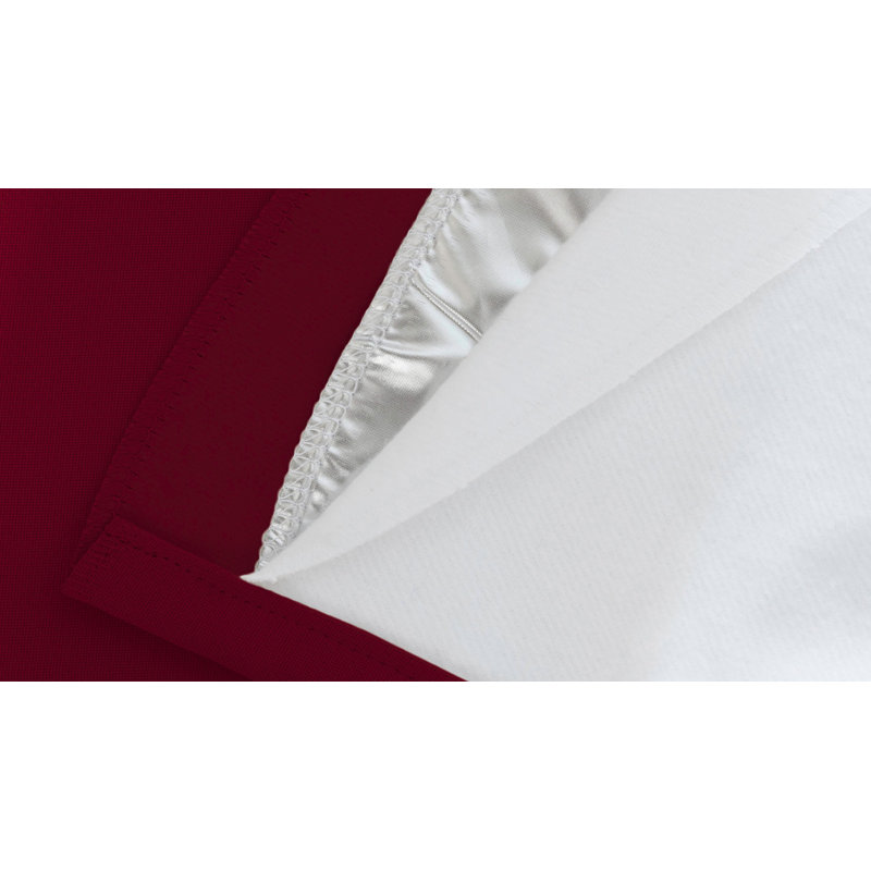 Rauseo Blackout Curtain Single Panel, Dark red