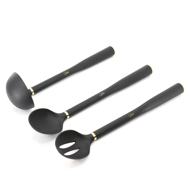 Ensemble d'ustensiles de cuisine en nylon et or 10 pièces Gibson Home Hampsbridge