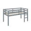 Lit mezzanine simple surélevé avec échelle-707785475