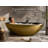 Vast Studio 74.8" x 39.8" Aged Brass Freestanding Oval Bathtub –  Brass/Black Interior Deep Soaking Tub with Metallic Luxury Finish & Contemporary Spa-Inspired Design -121308685