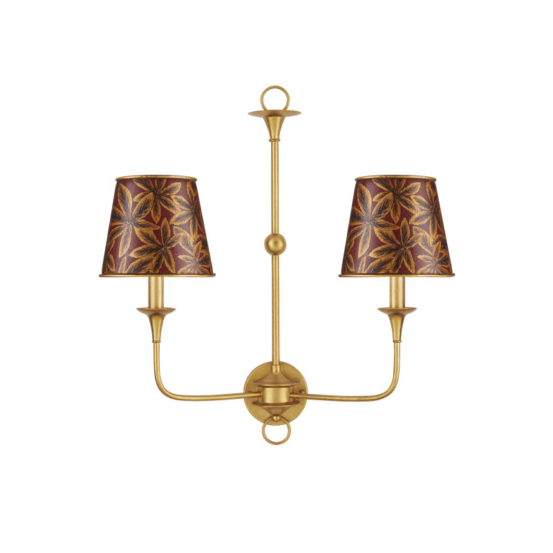 Castagno Empire Lamp Shade, Gold/Red
