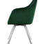 Chaise avec accoudoirs contemporaine en velours pour salle à manger, base pivotante et stable, style avec fonction