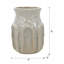 Decorative Ceramic Vase with Textured Ridged Design - 6" x 6" x 8" - Gold