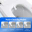 Toilette intelligente sans réservoir Alvantor, toilette bidet une pièce, chasse d'eau automatique moderne, siège chauffant, eau chaude et sèche, température réglable, télécommande blanche