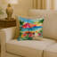 Coussin Hawaii, Hibiscus à l'aquarelle-114457459