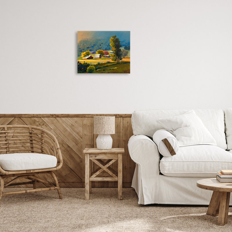 «Early Fall Farmland», art mural par sri Rao bp-754_CN, H 16 po x l 20 po