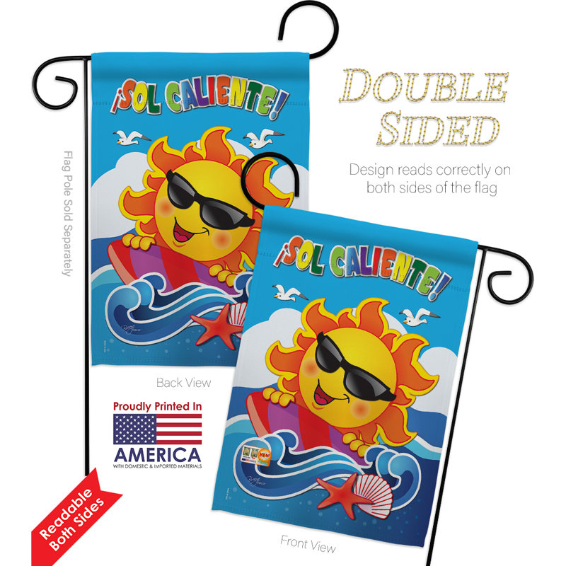 Double Sided 18.5'' H x 13'' W Polyester Flag Set
