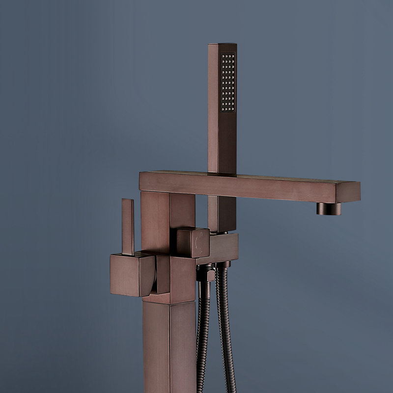 Oil Rubbed Bronze Freestanding Bathtub Faucet with Hand Shower