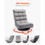 Chaise de jeu pivotante à 360 ° avec 4 chaises de plancher pliantes et réglables