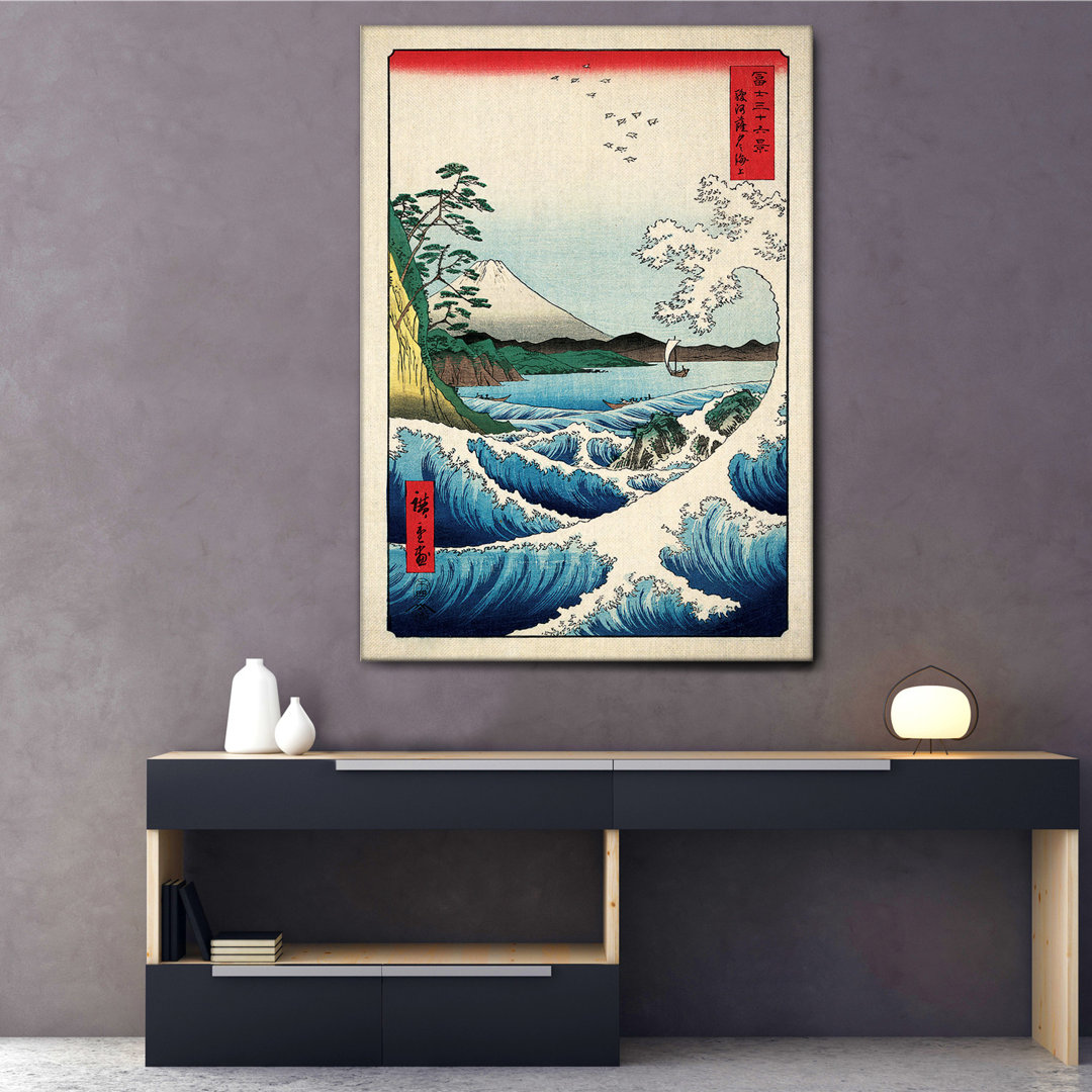 Leinwandbild Il Mare Di Satta von Utagawa Hiroshige