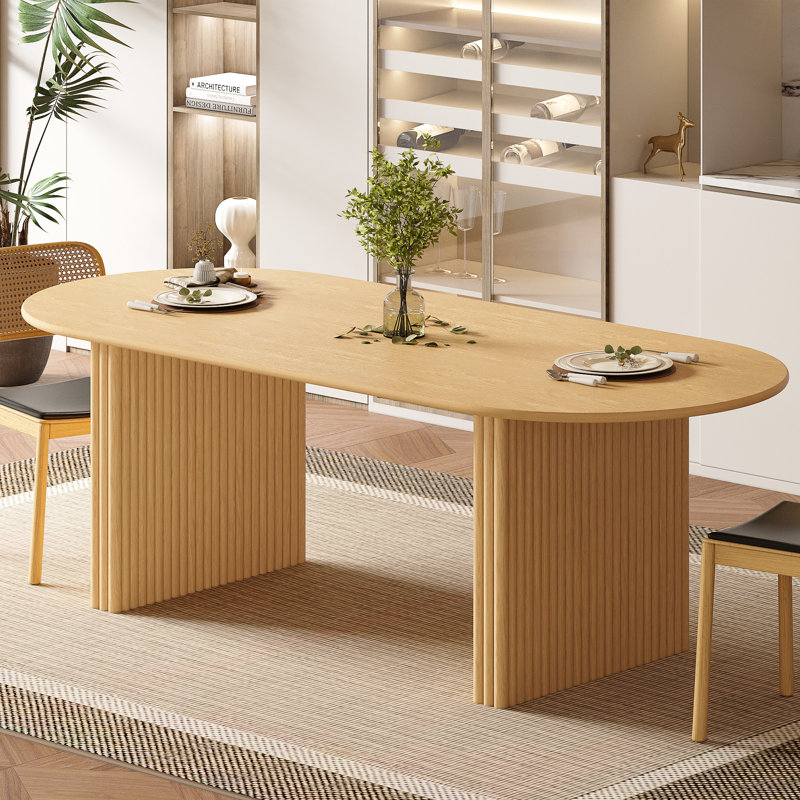 Table de salle à manger 79 po, 30"H x 79"L x 33.5"W, Naturel