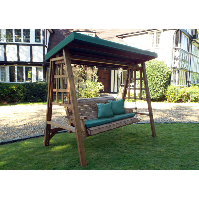 Galloway Porch Swing with Canopy, 196 H x 225 W x 124cm D, Green