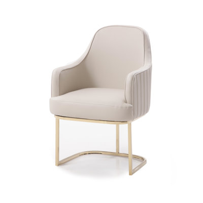 Christine 19'' H Faux Leather Upholstered Armchair