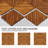 Dashiell 12-Slat Acacia Deck Tile - 10-Pack Interlocking Diagonal