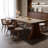 Gray Rectangular Solid wood Butterfly Leaf  Dining Table-1151198950