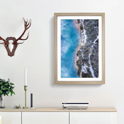 Above Braies Lake in Italy - Picture Frame Painting Print