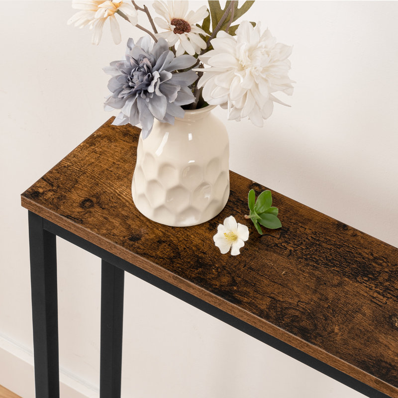 Canapé-console avec prise de courant Castiglione, Brun, H 31,5 po x l 63 po x P 5,9 po