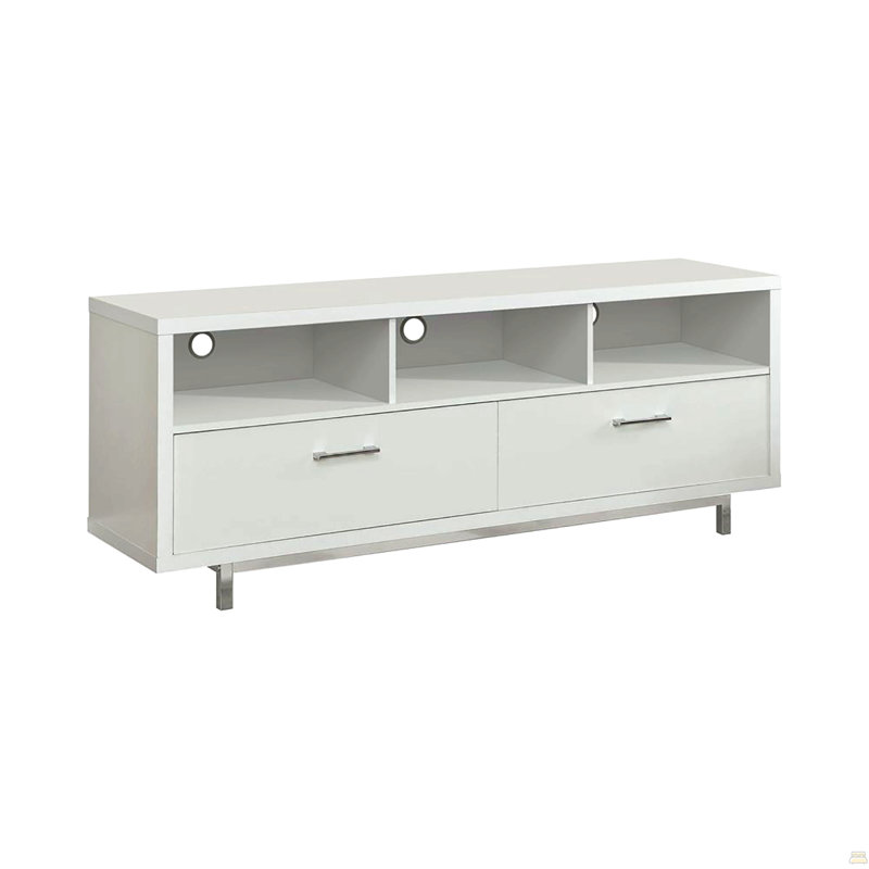 60-Inch Drawer Storage TV Console, White