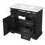 36" Bathroom Vanity With Sink, Ceramic Sink, 2 Tip-Out Drawers, Soft Close Door Hinges, Black-116234374-116234376