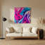 Art abstrait abstrait en métal rose 29-1710969835
