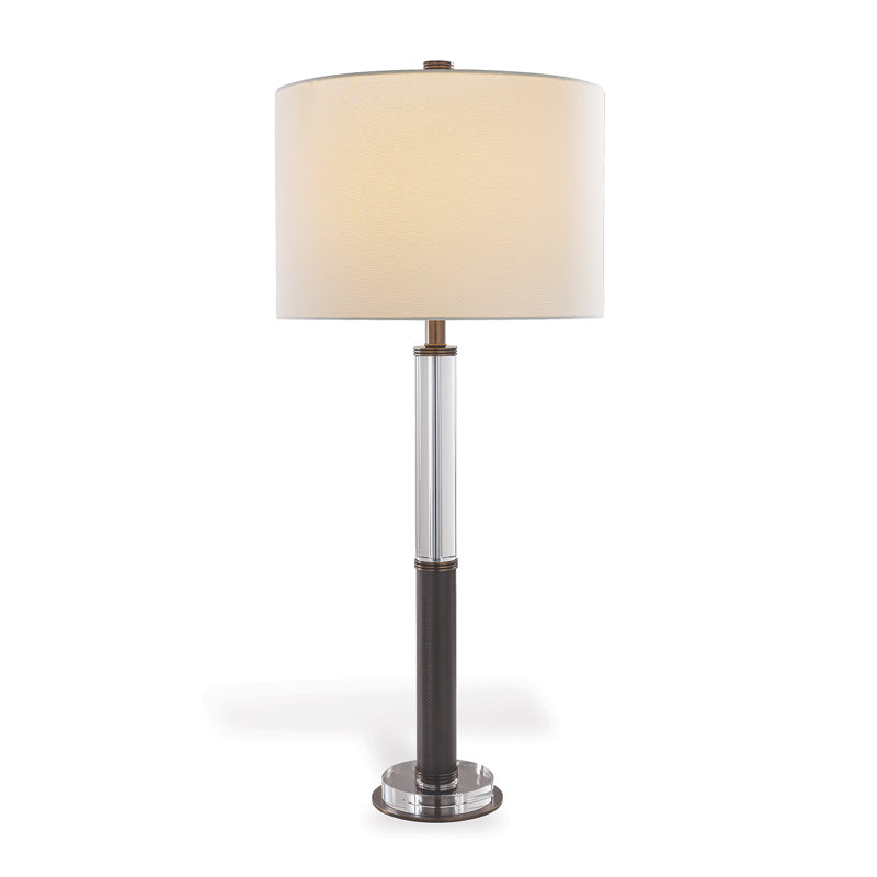 Reynolds Crystal Lamp, Light Beige, Clear/Bronze